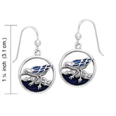Sandpiper Seashore Bird Sterling Silver Hook Earring TER231 - DiveSilver Jewelry